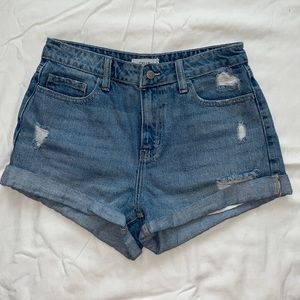 Womens Jean Cuffed Shorts